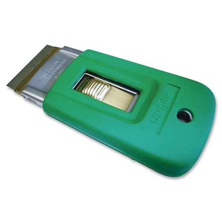 Unger Stainless Steel Scraper, 1-1/2" Blade, 50/CT, GN, PK 50 UNGSR040CT